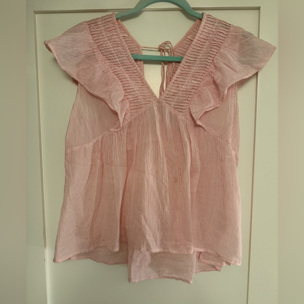Lucky Brand Pink Ruffled Top